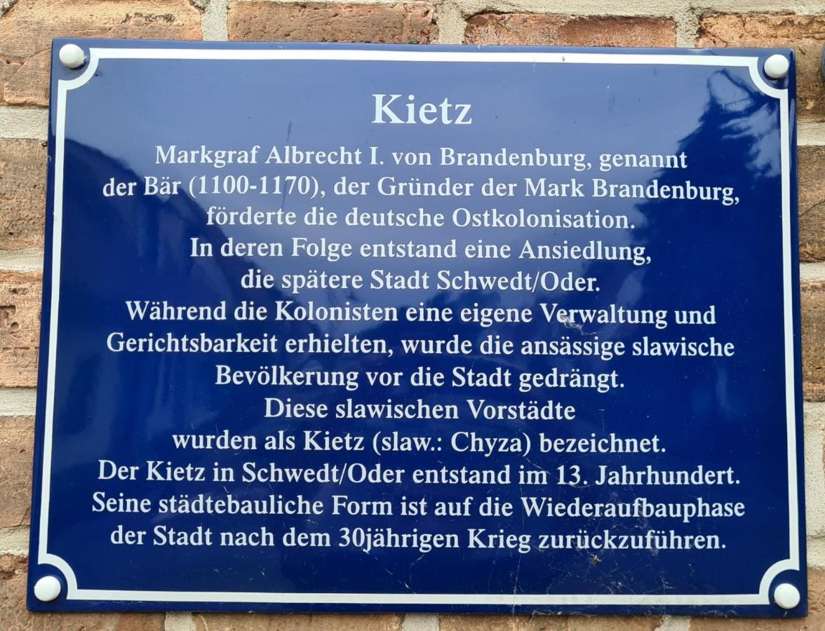 Die Ferienwohnung "Am Kietz" Schwedt Εξωτερικό φωτογραφία